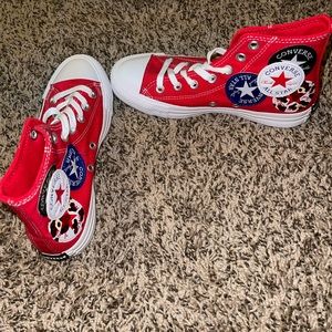 Converse high top sneakers -red